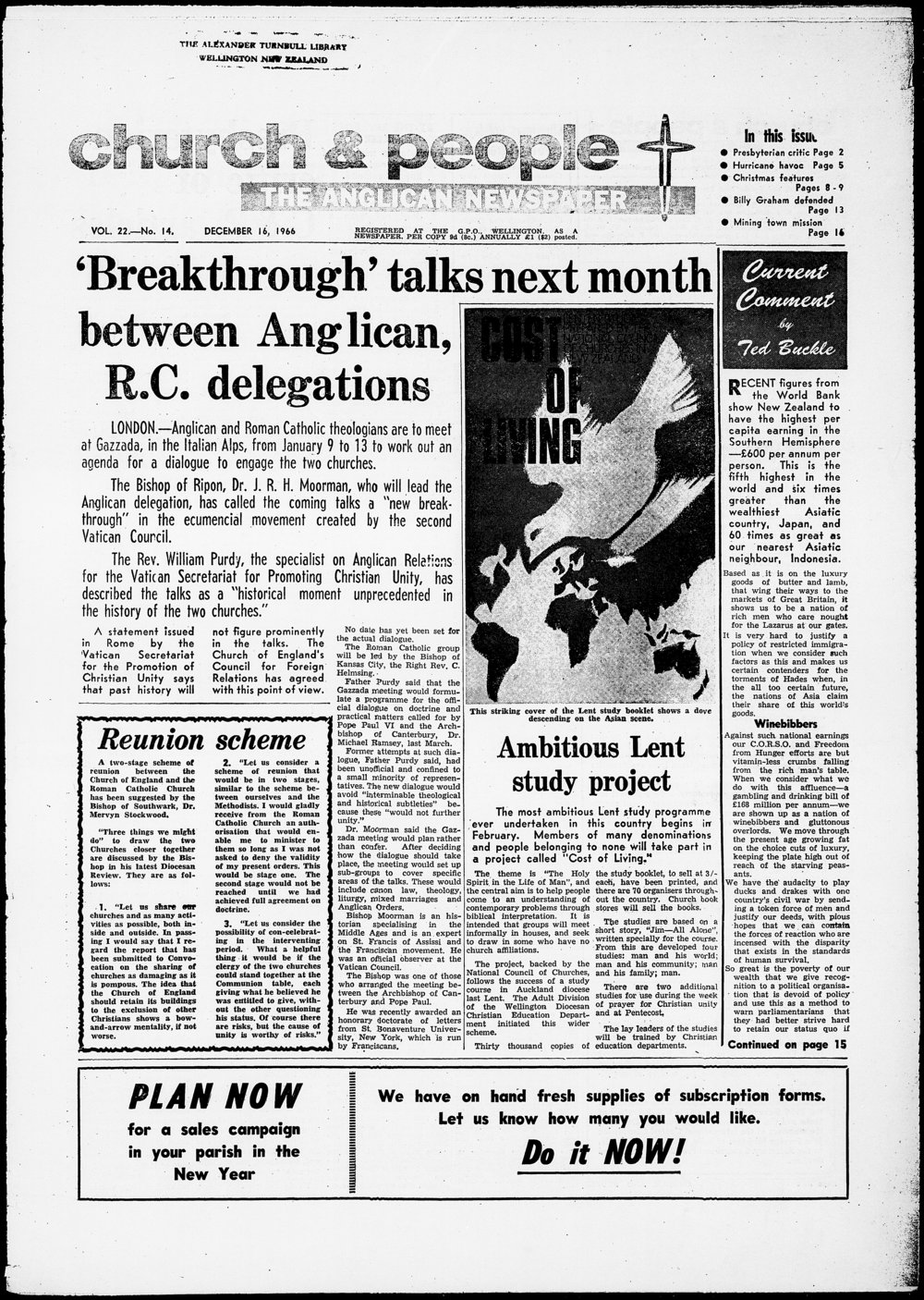 Church &amp; People: 16th December 1966