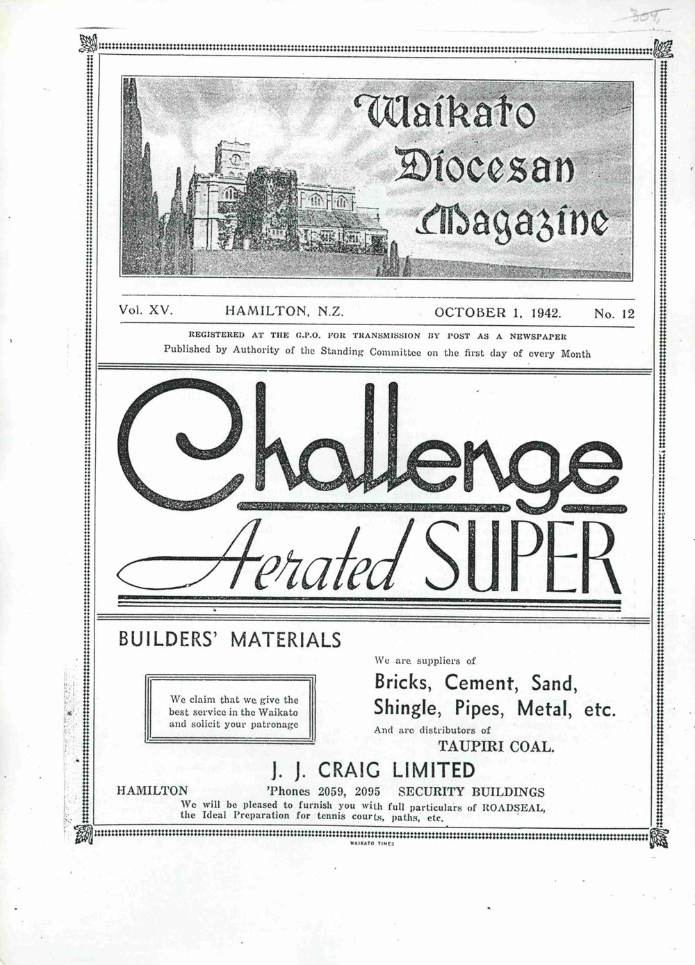 Waikato Diocesan Magazine 1942