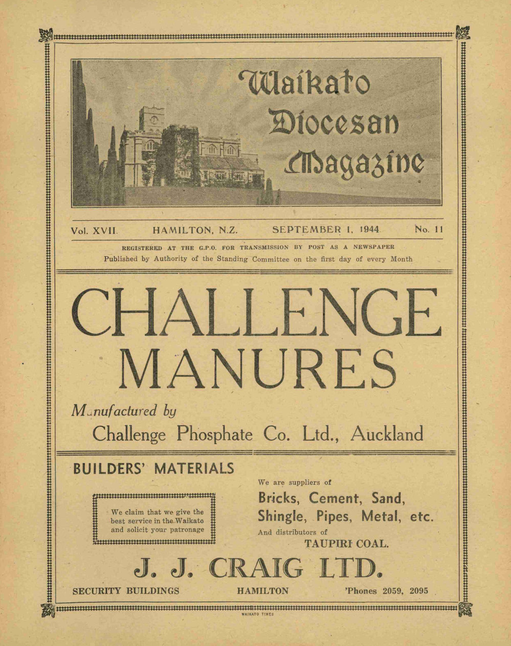 Waikato Diocesan Magazine September