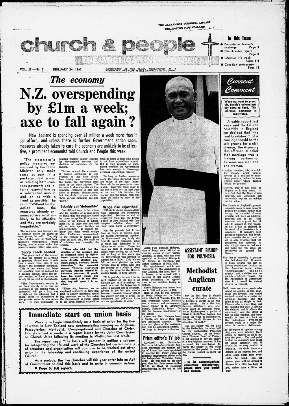 Church &amp; People: 24th February 1967