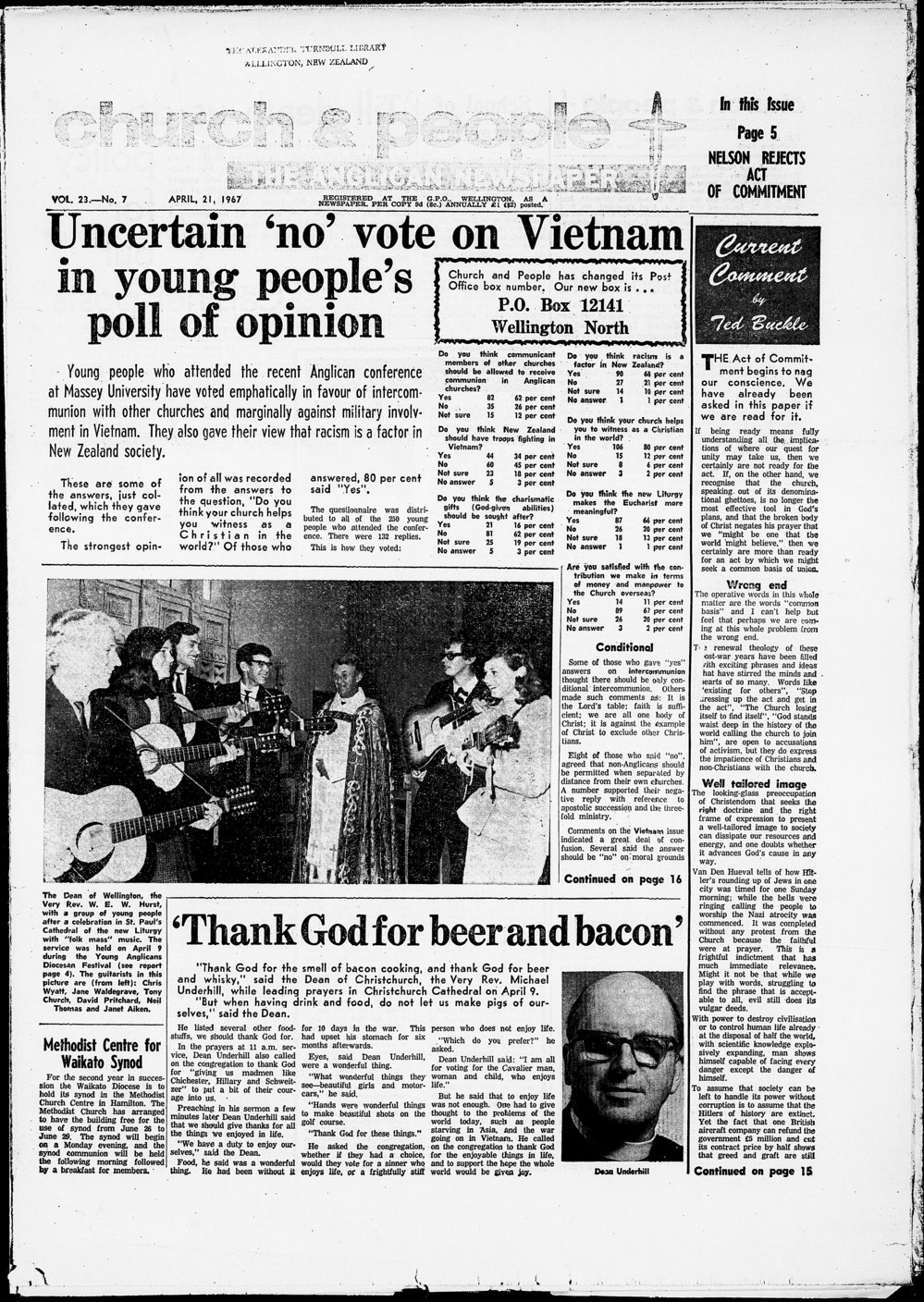 Church &amp; People: 21st April 1967