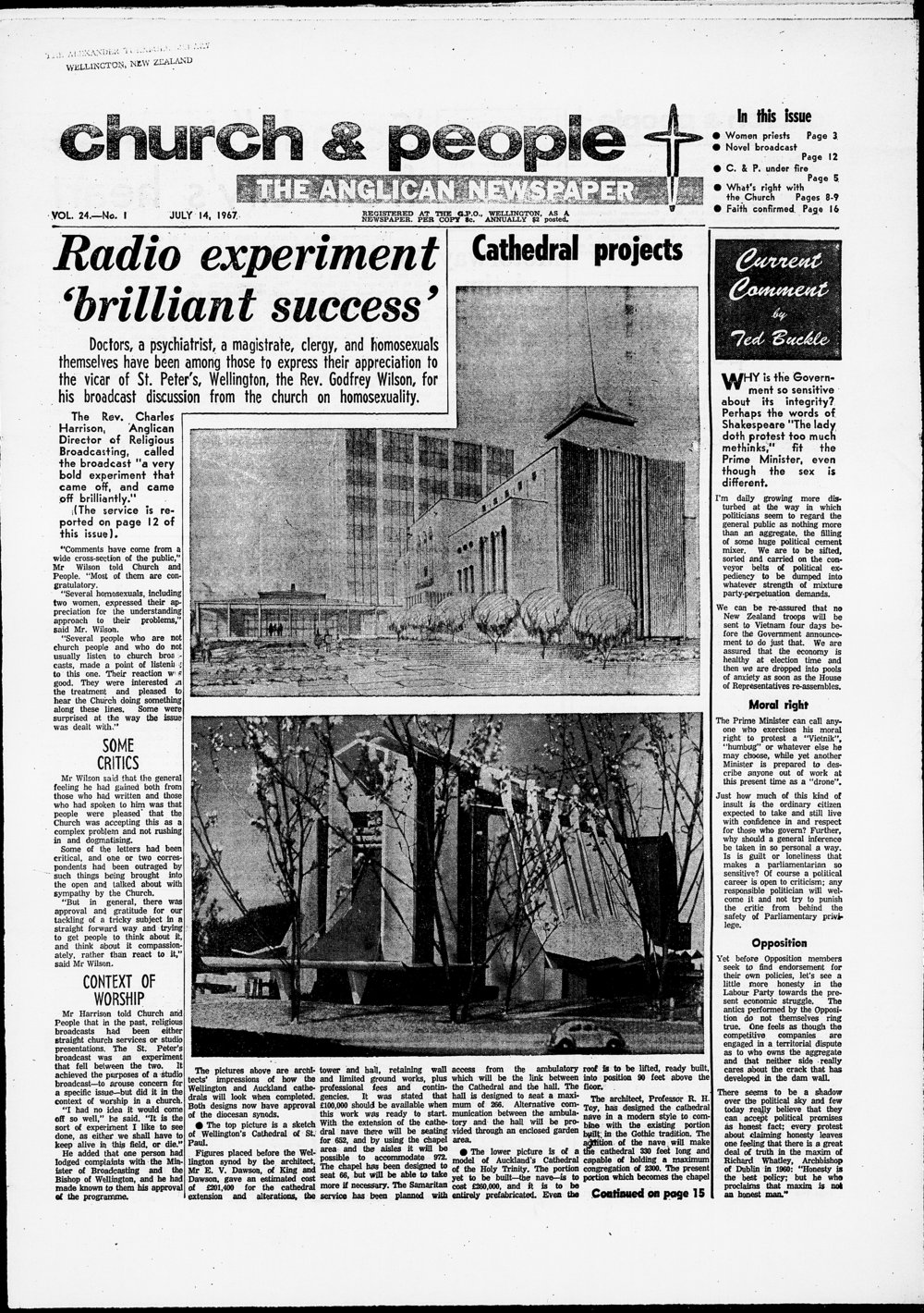 Church &amp; People: 14th July 1967