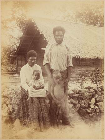 Rev. Robert Pantutun - his wife Mabel Kotur and two children