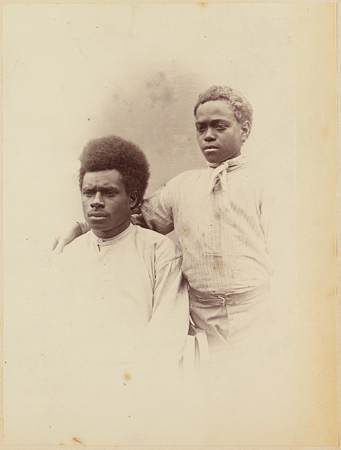 Portrait of Melanesian Man and Boy