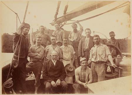 Captain Bongard and Ship's Crew on Board the Southern Cross