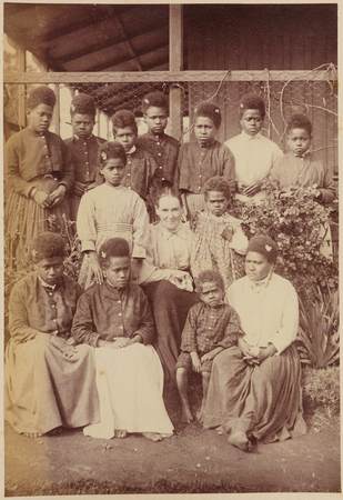 Mrs Comins and Young Women at St Barnabas