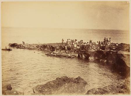 Landing Rock at Merelava, Banks Islands