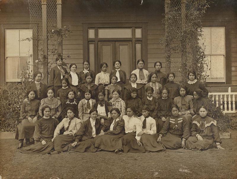 Queen Victoria School for Maori Girls group of students
