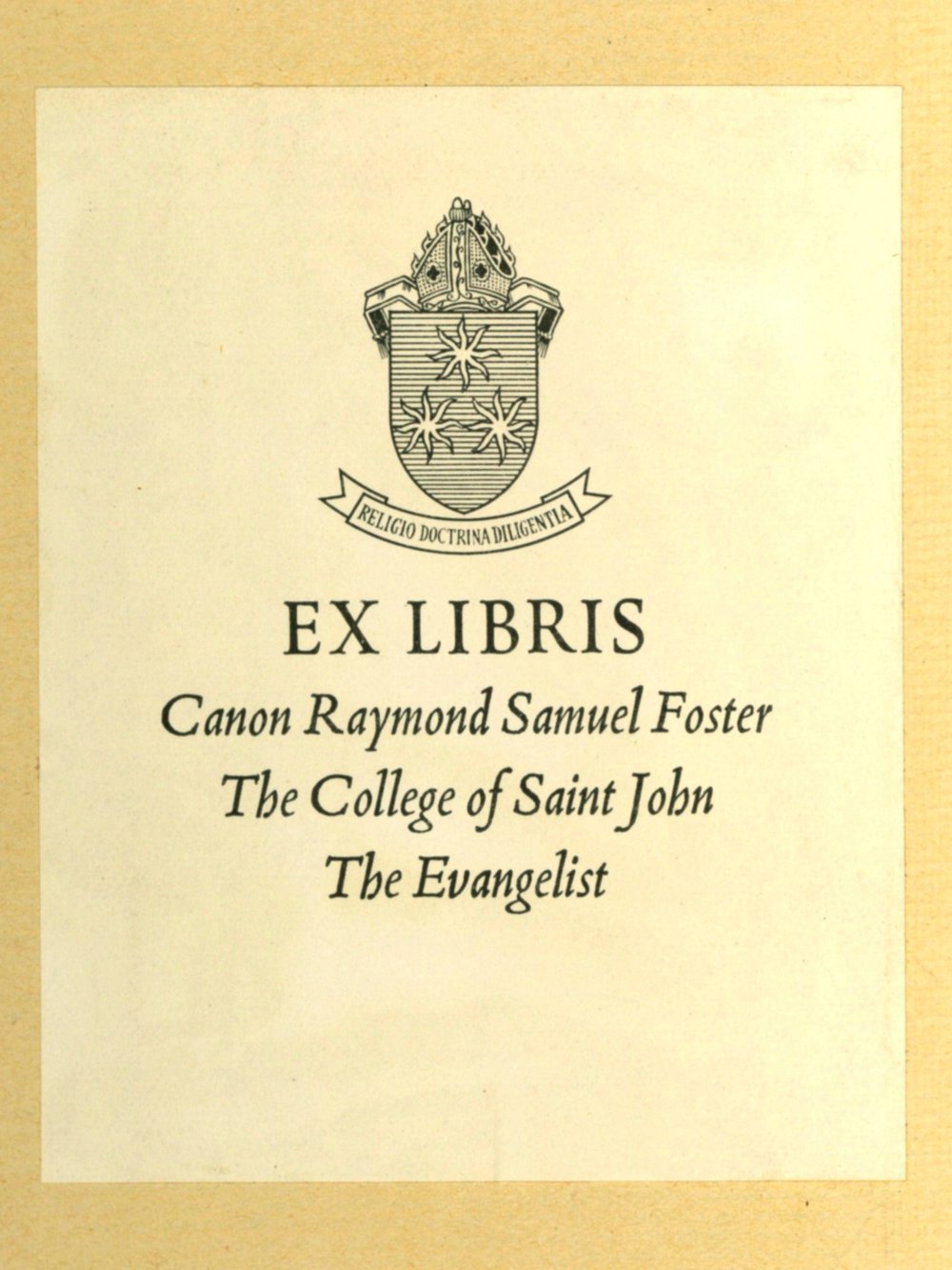 Canon Raymond Samuel Foster