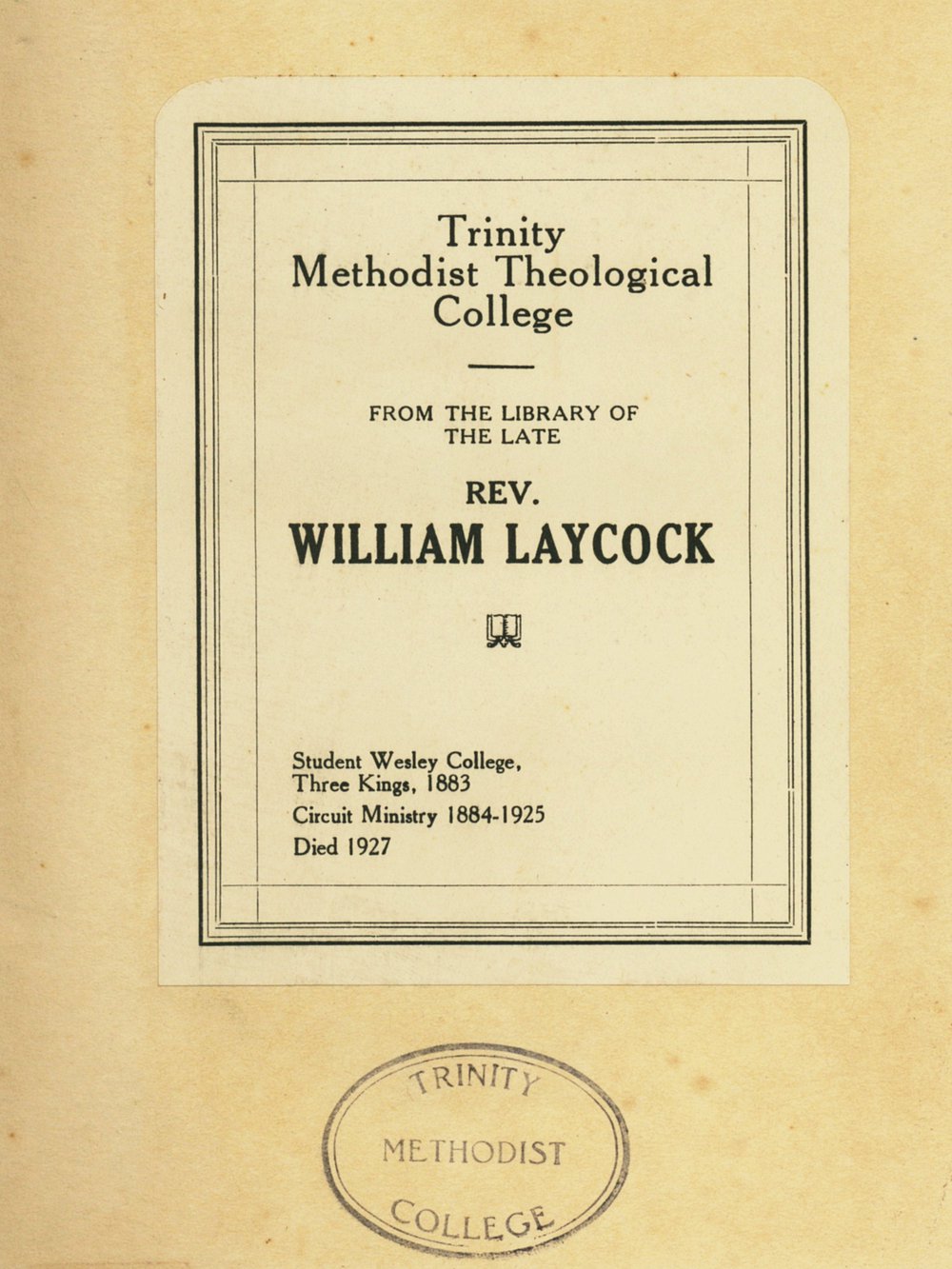 Rev. William Laycock