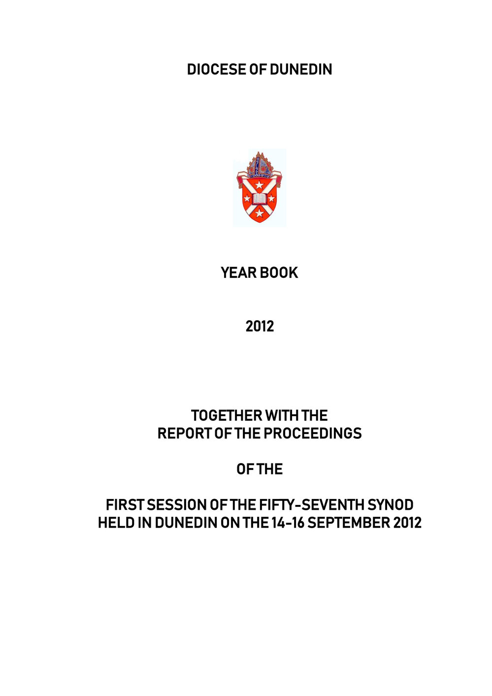 Diocese of Dunedin Yearbook 2012