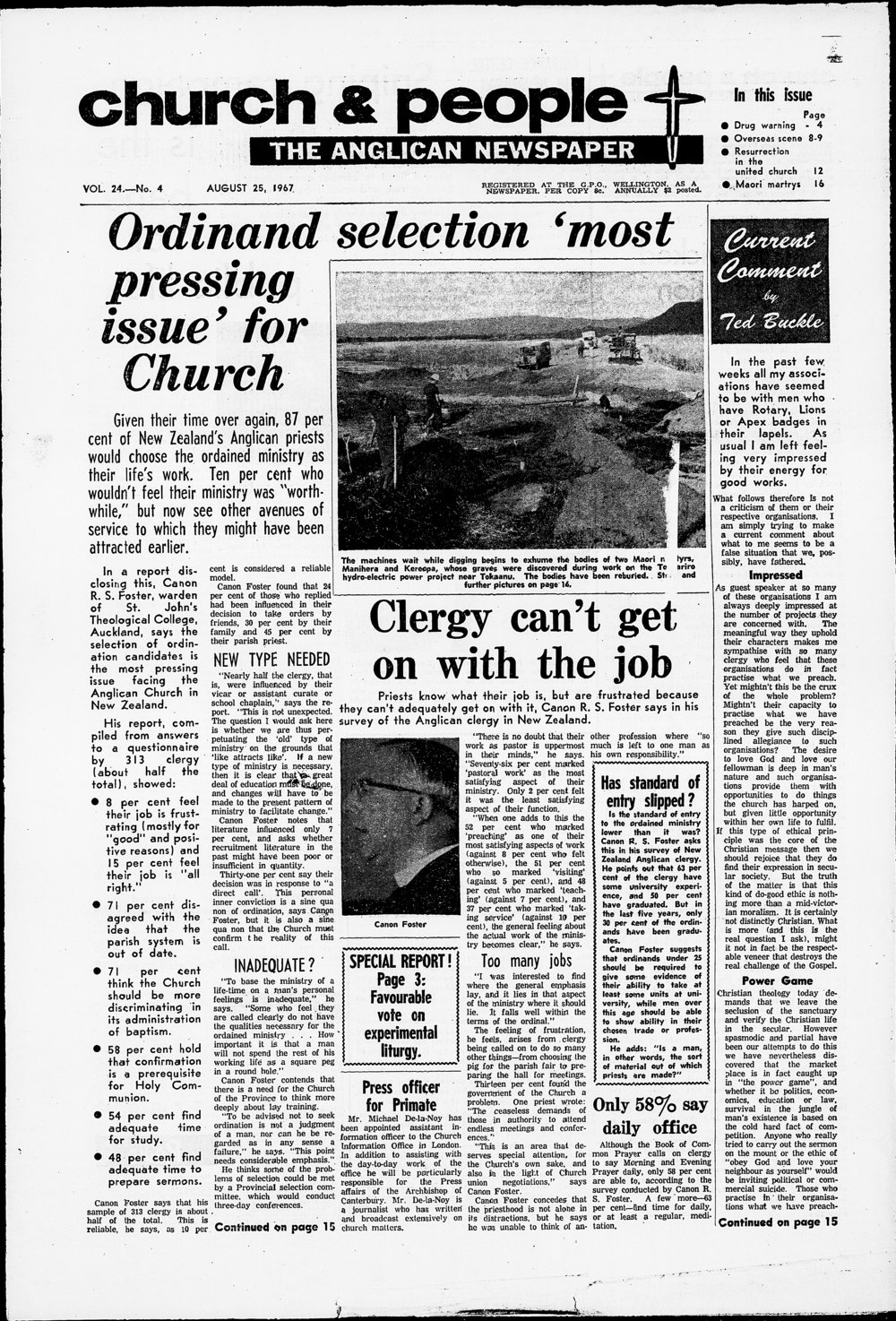 Church &amp; People: 25th August 1967
