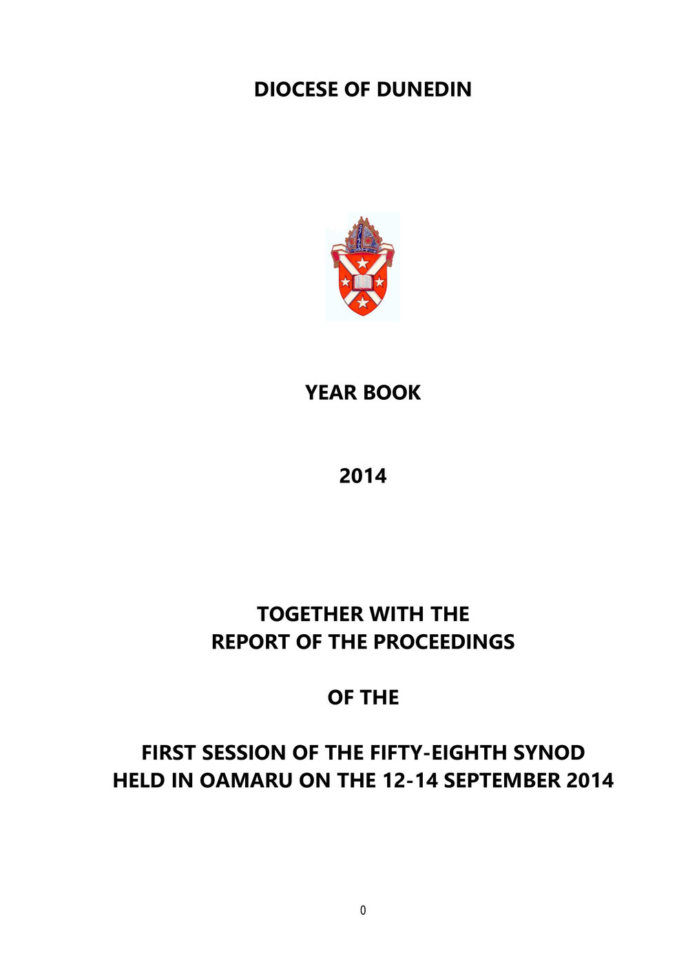 Diocese of Dunedin Yearbook 2014