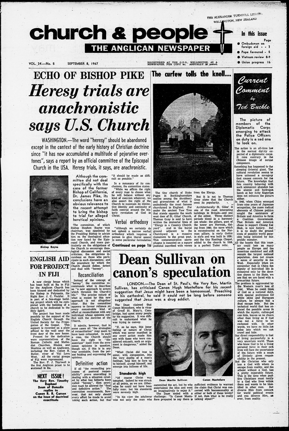 Church &amp; People: 8th September 1967
