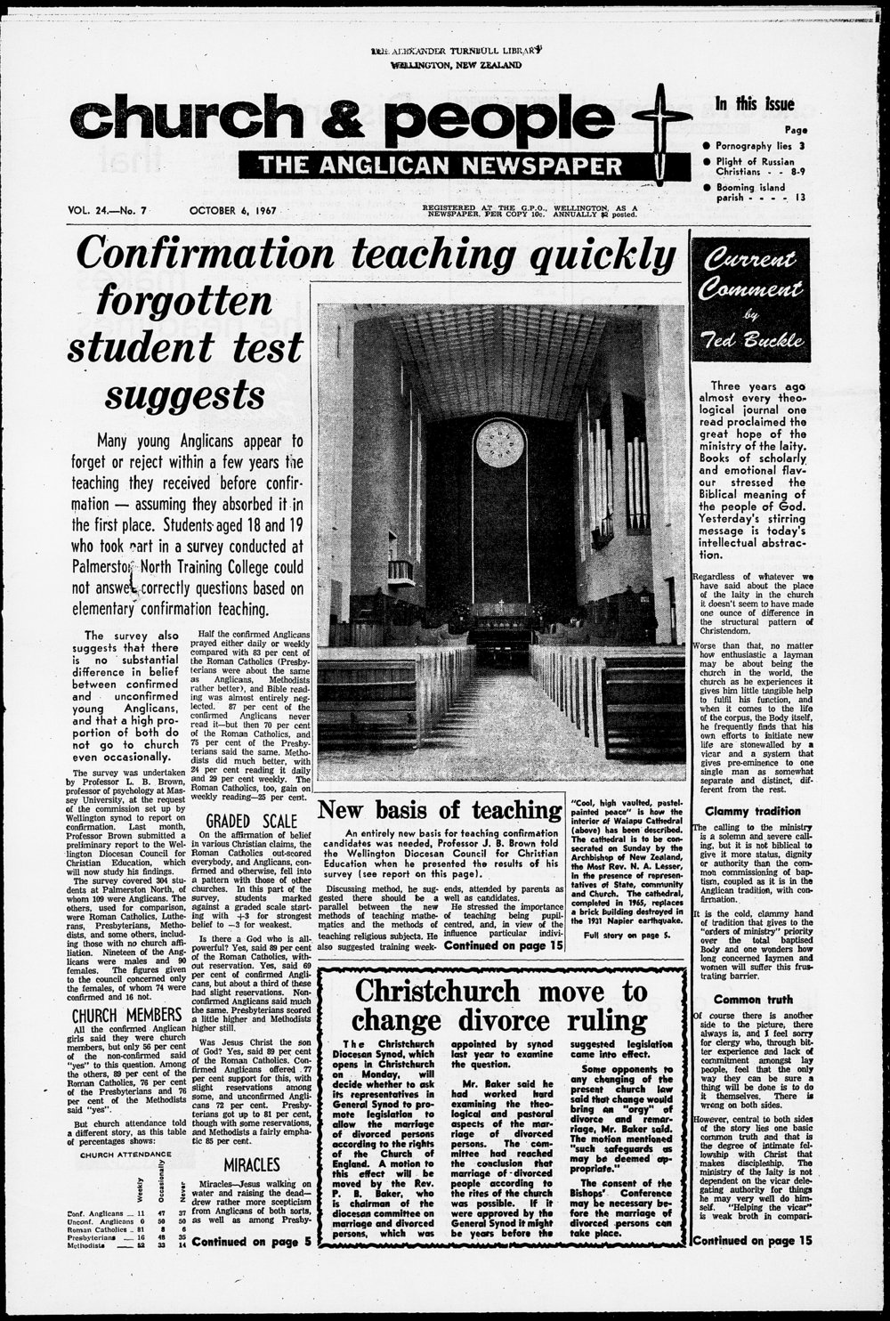 Church &amp; People: 6th October 1967