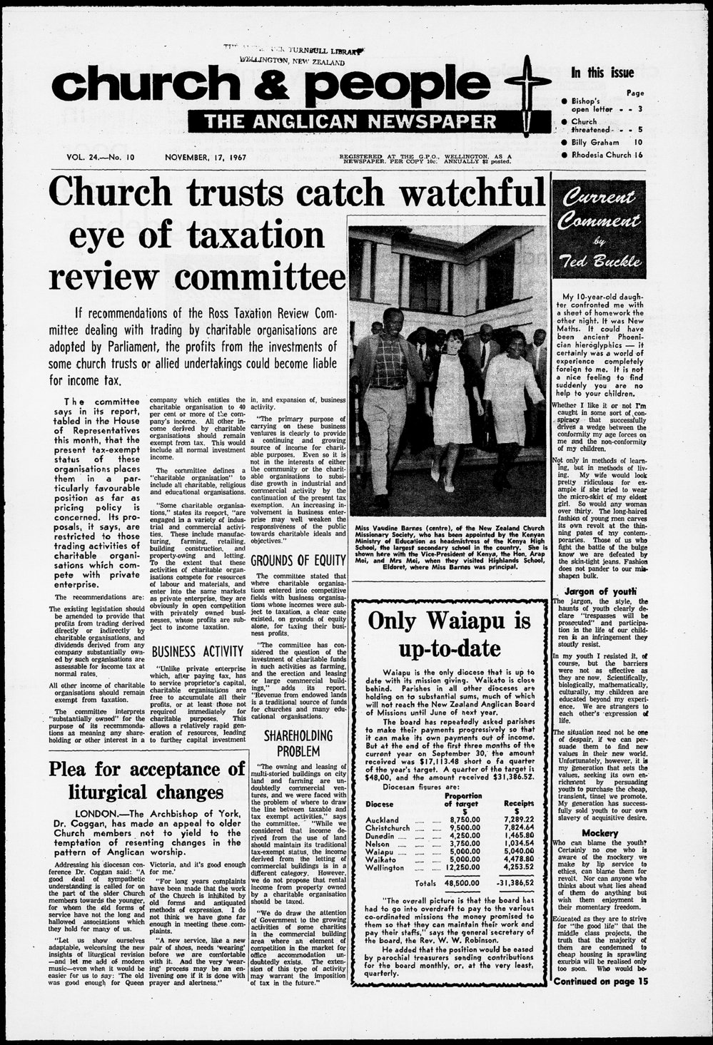 Church &amp; People: 17th November 1967