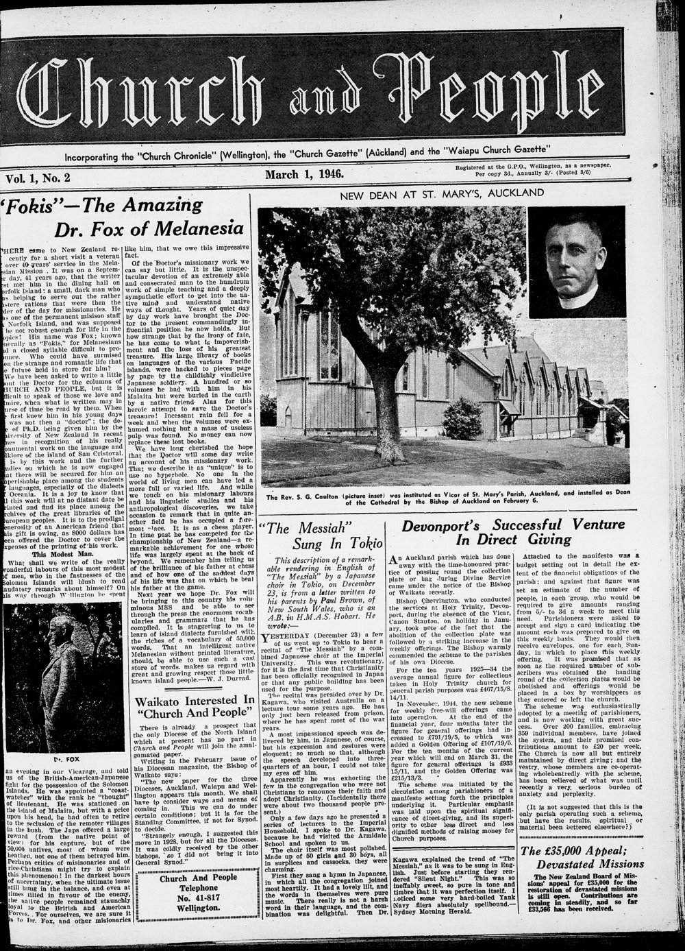 Church &amp; People: March 1946