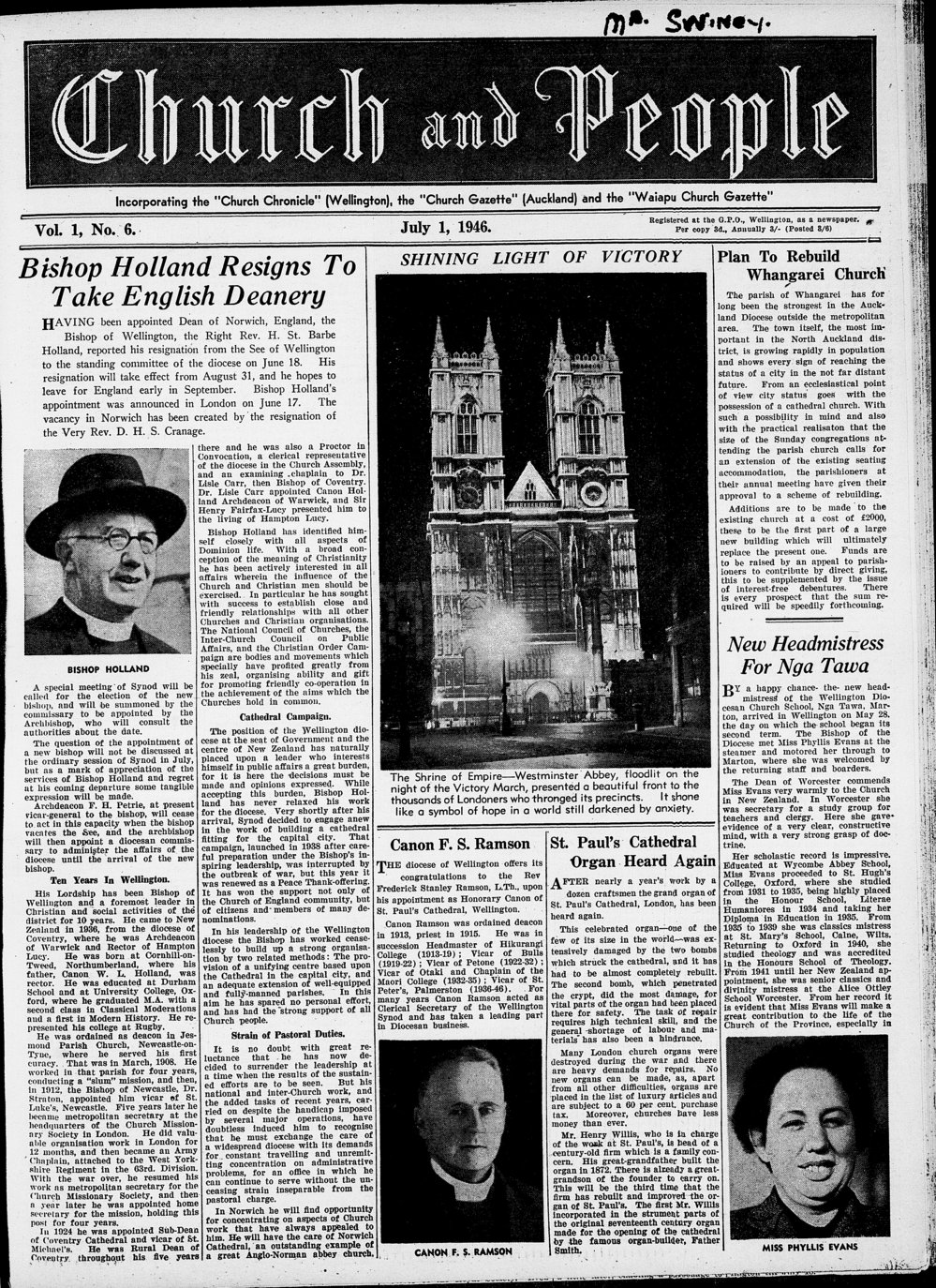 Church &amp; People: July 1946