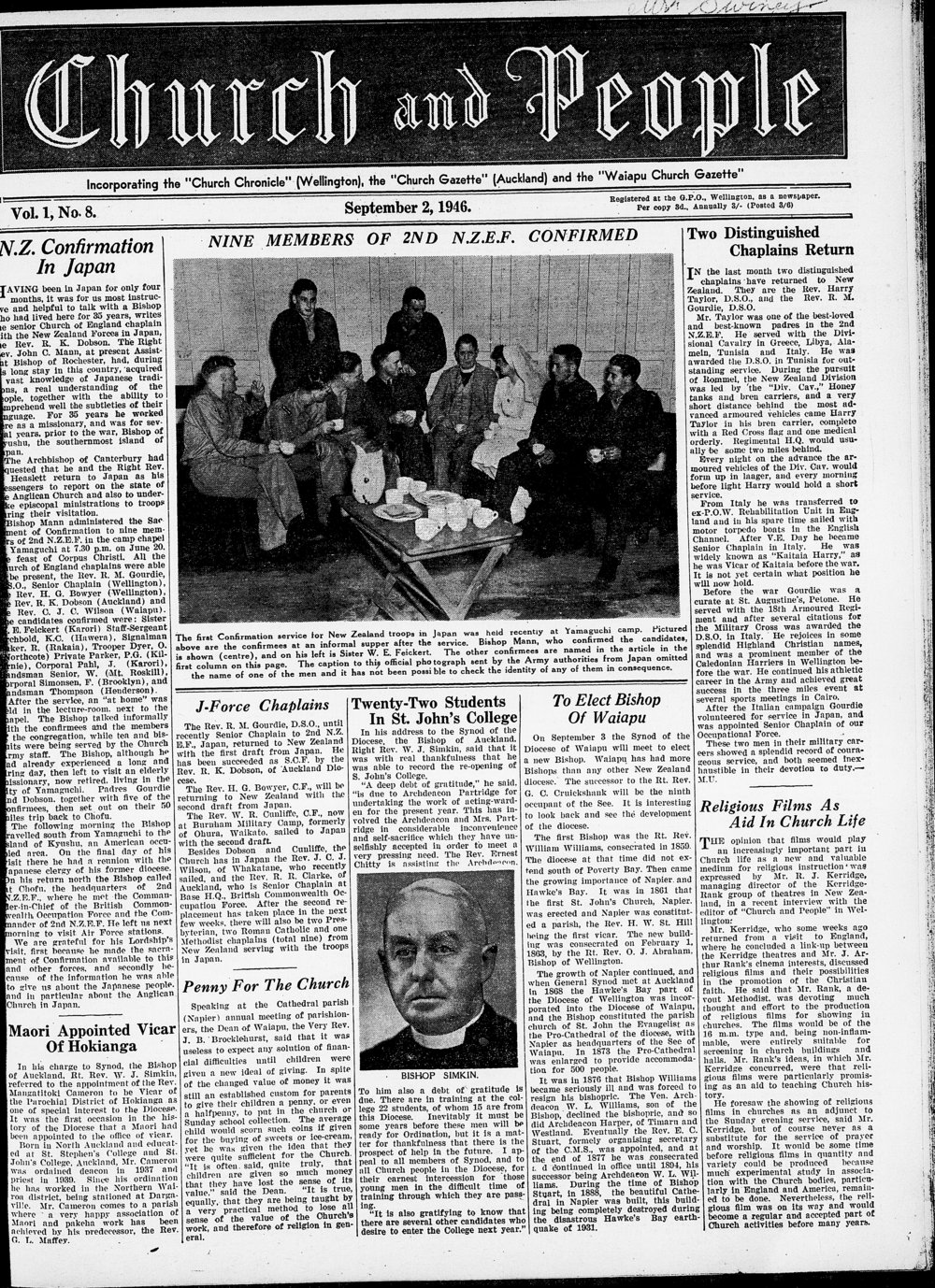 Church &amp; People: September 1946
