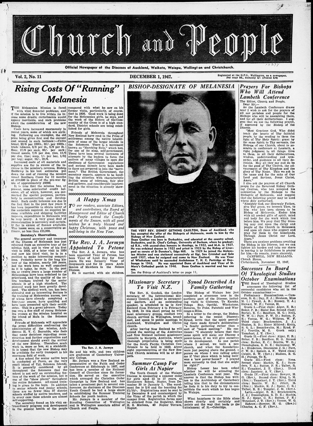 Church &amp; People: December 1947