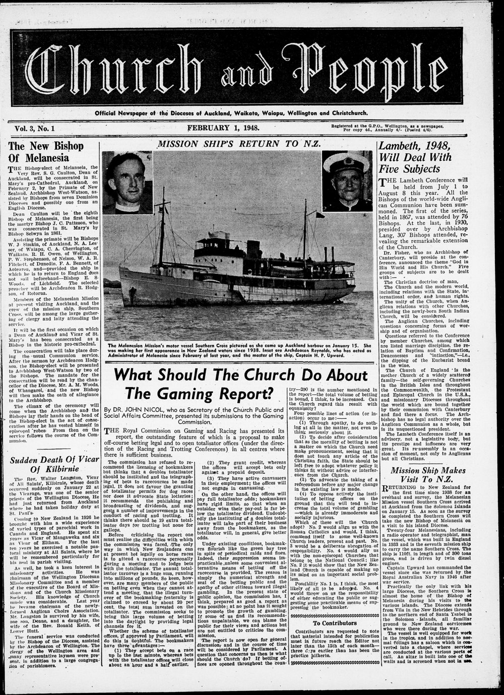 Church &amp; People: February 1948