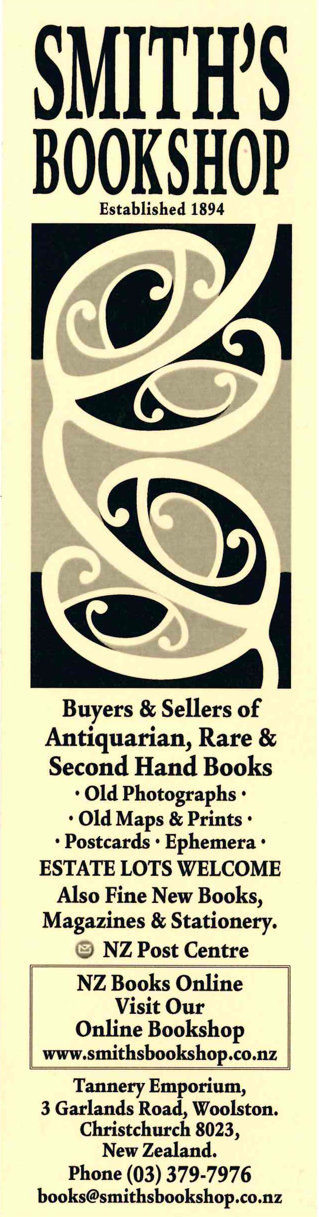 Smith's Bookshop Bookmark