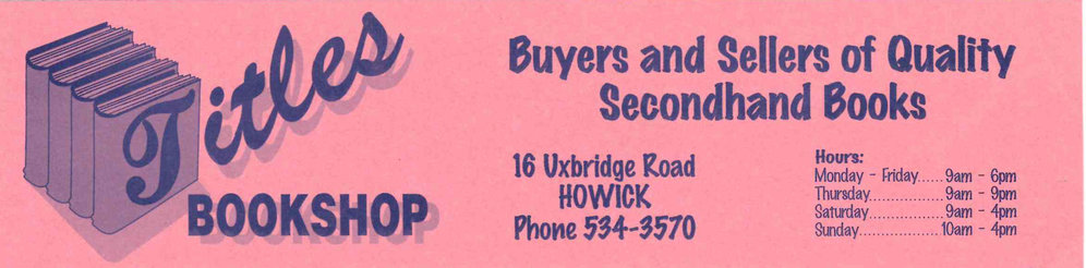 Titles Bookshop Bookmark