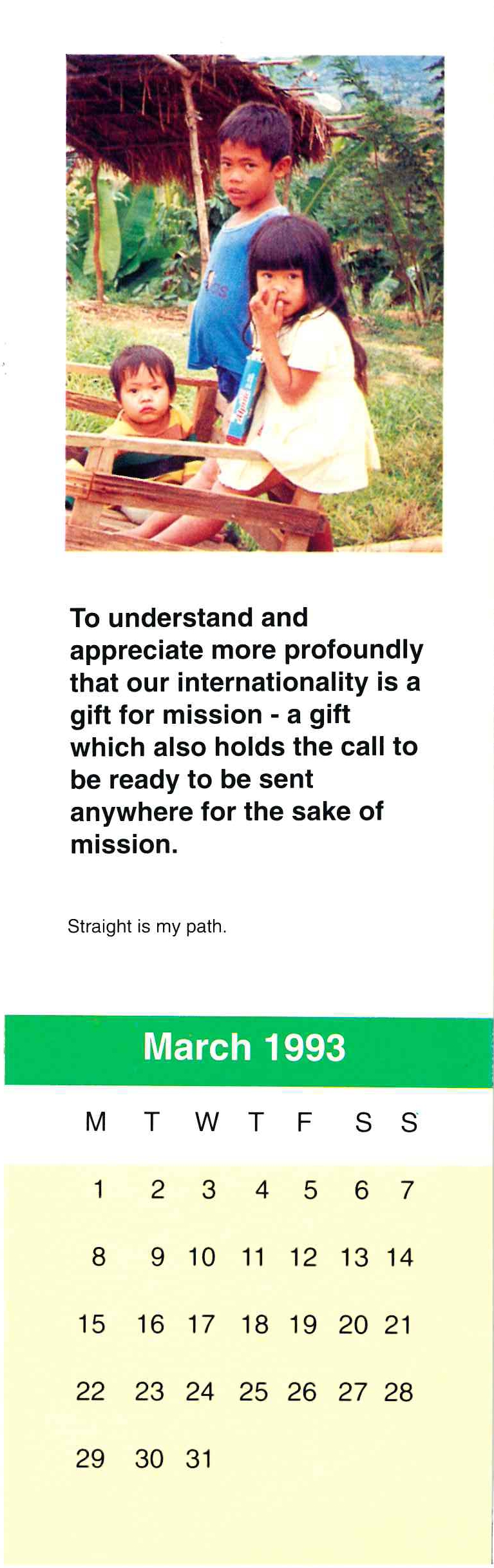 Missions Bookmark