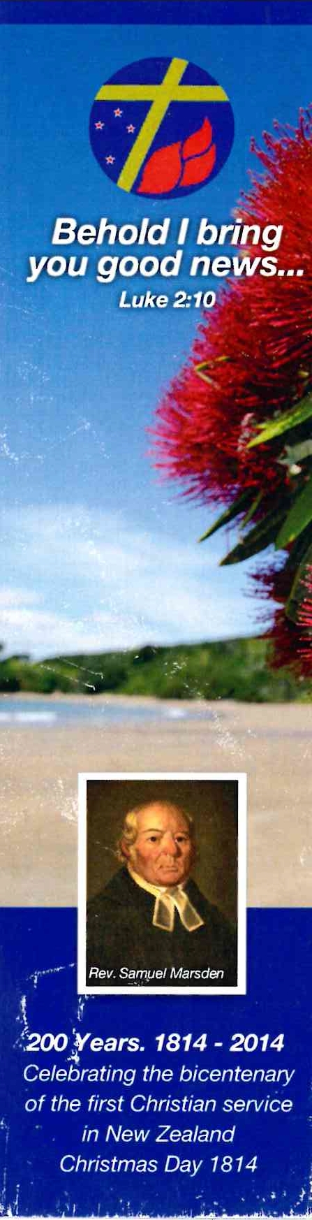 Lutheran Church Gospel Bicentenary Bookmark