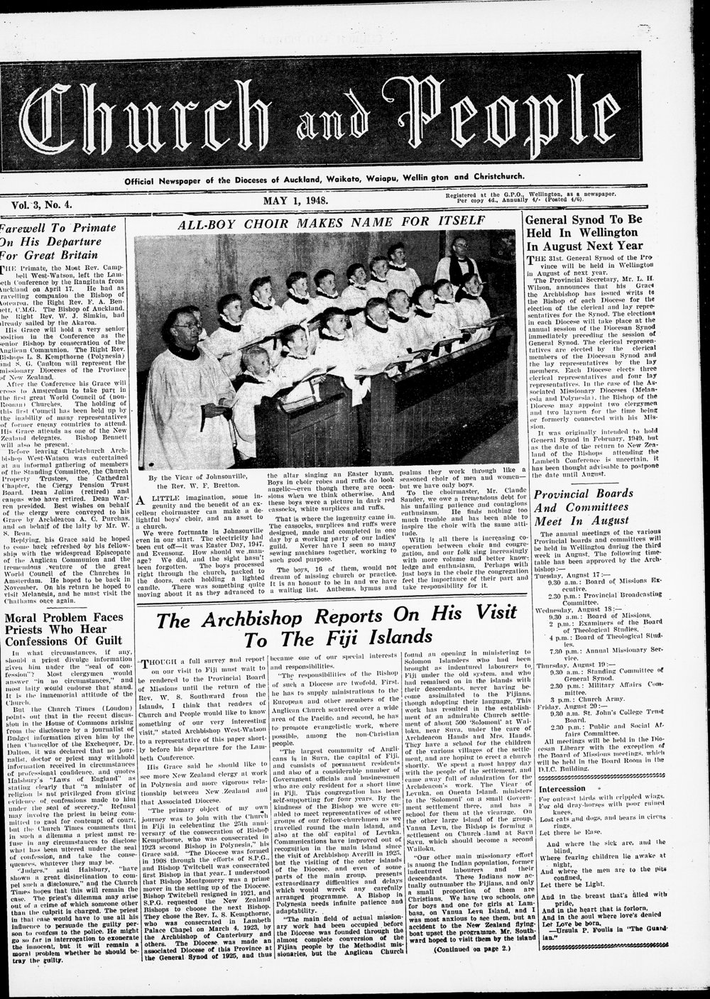 Church &amp; People: May 1948