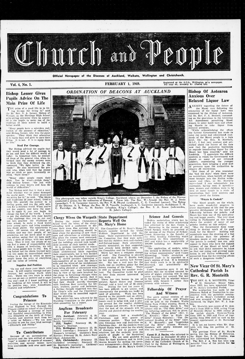 Church &amp; People: February 1949