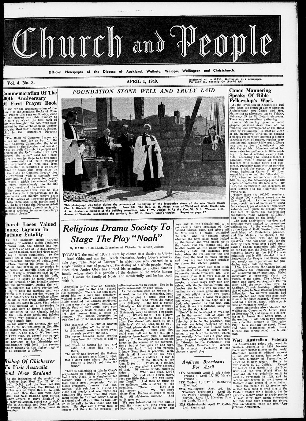 Church &amp; People: April 1949