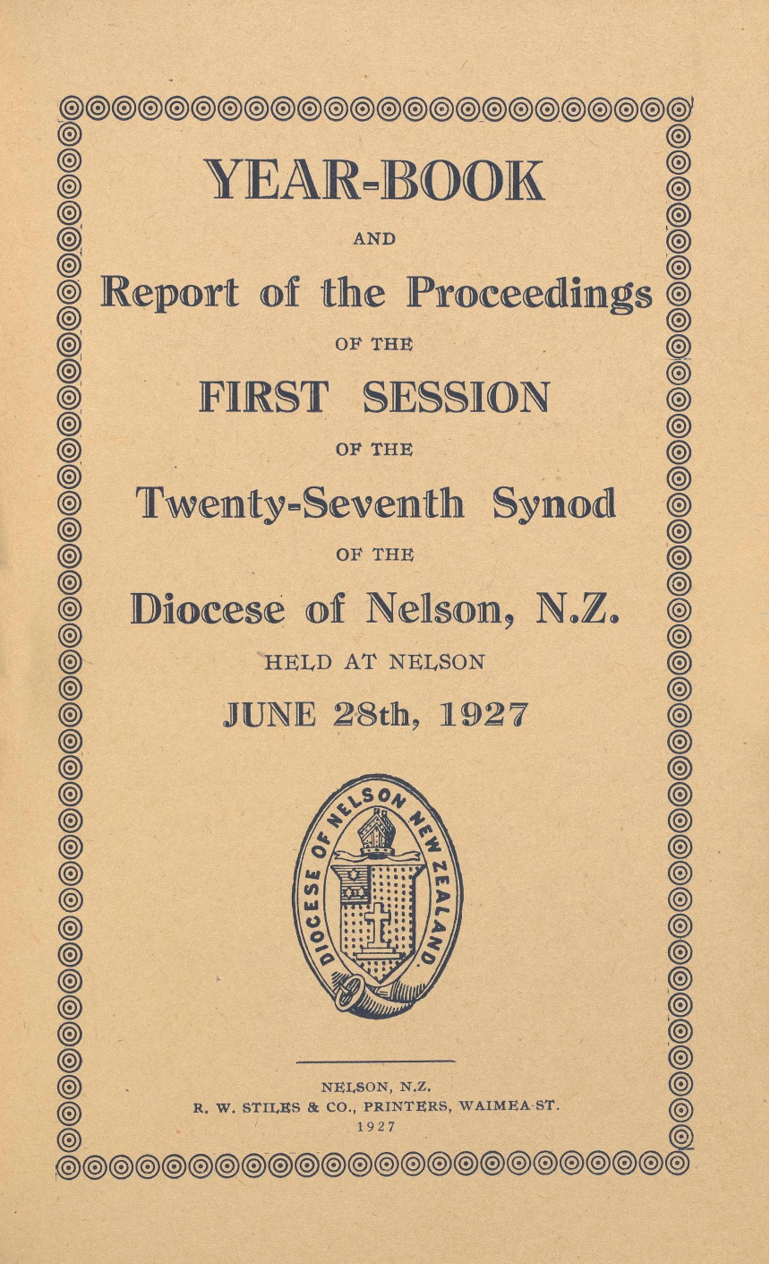 Diocese_Nelson_Synod_1927