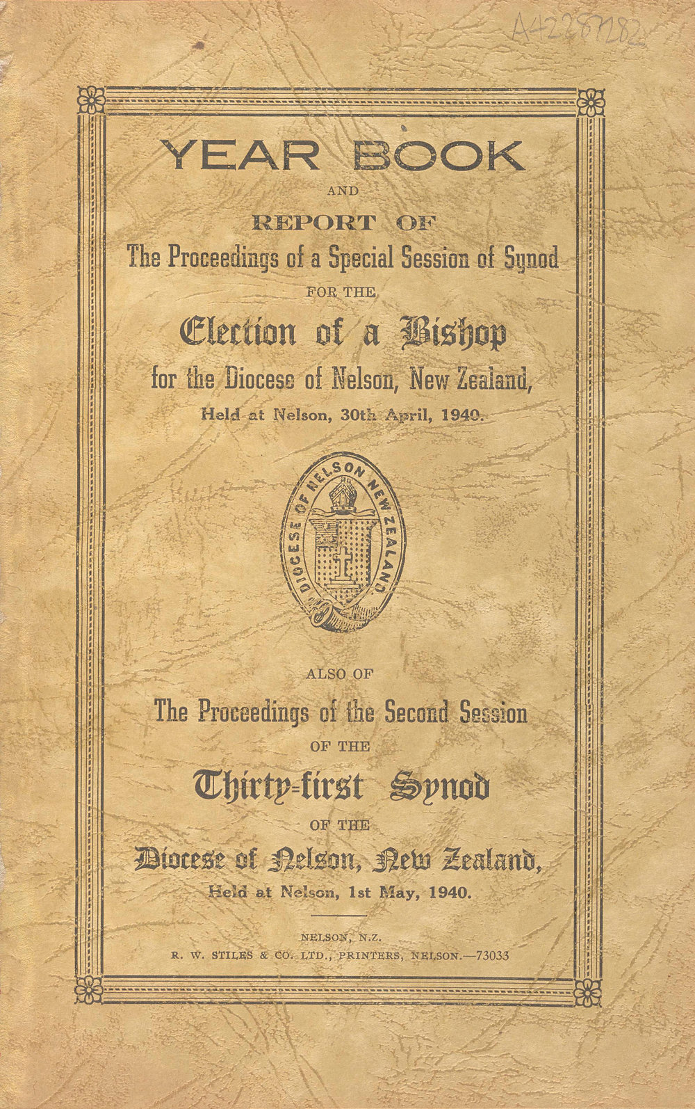 Diocese_Nelson_Synod_1940