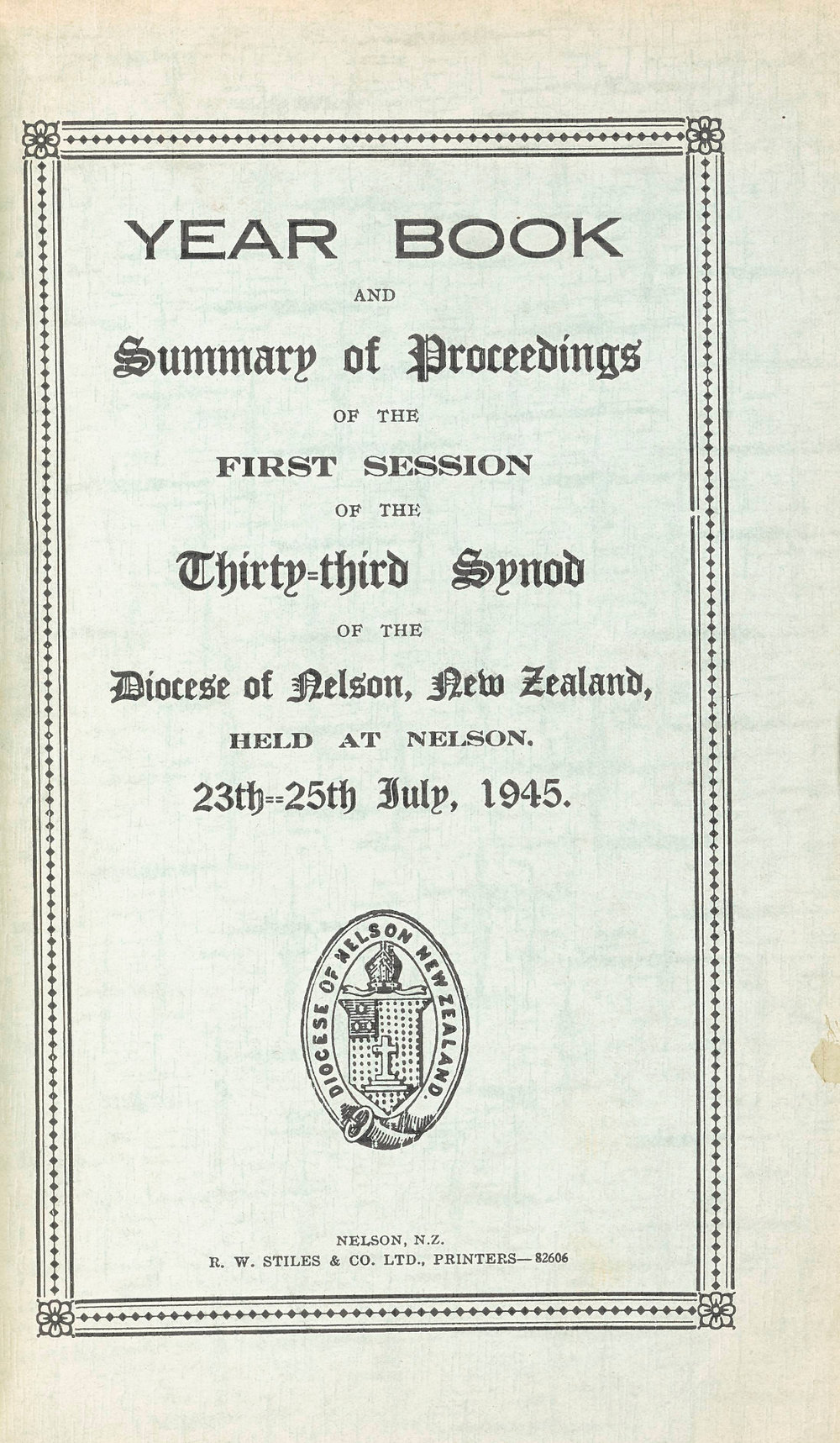 Diocese_Nelson_Synod_1945