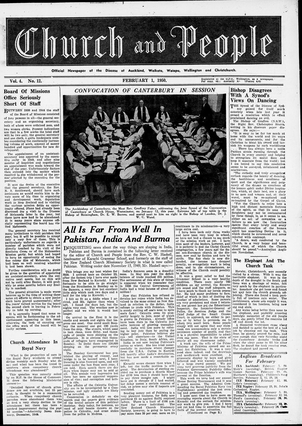 Church &amp; People: February 1950