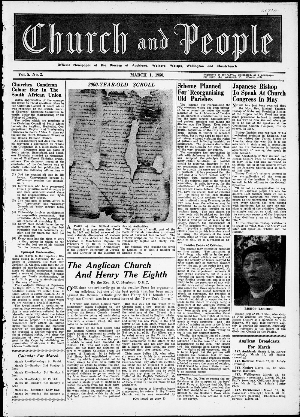 Church &amp; People: March 1950