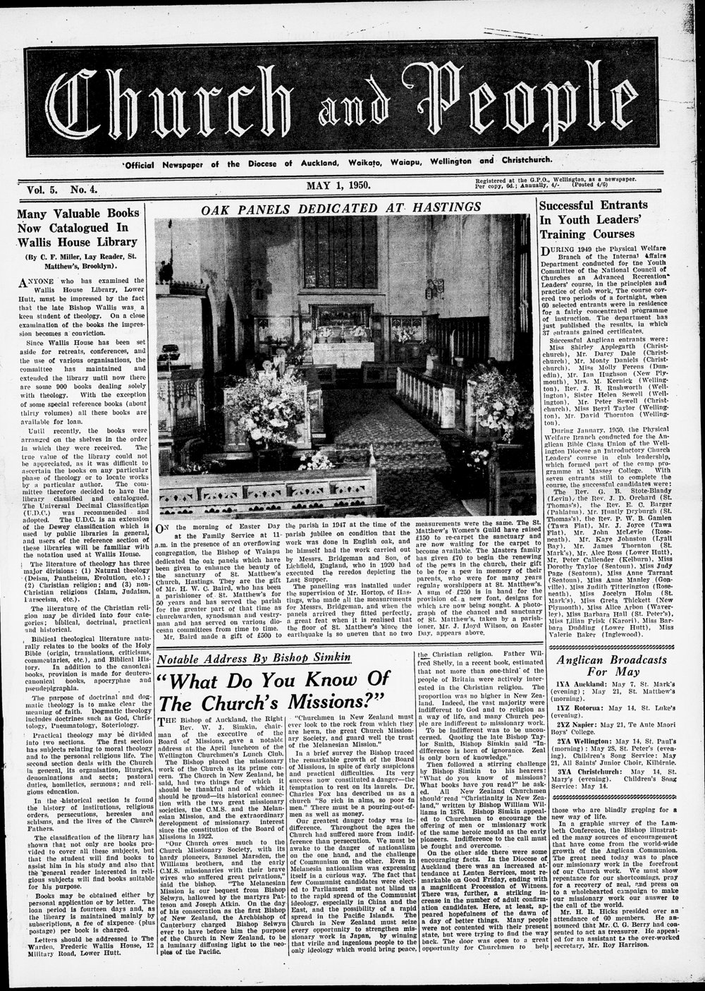 Church &amp; People: May 1950