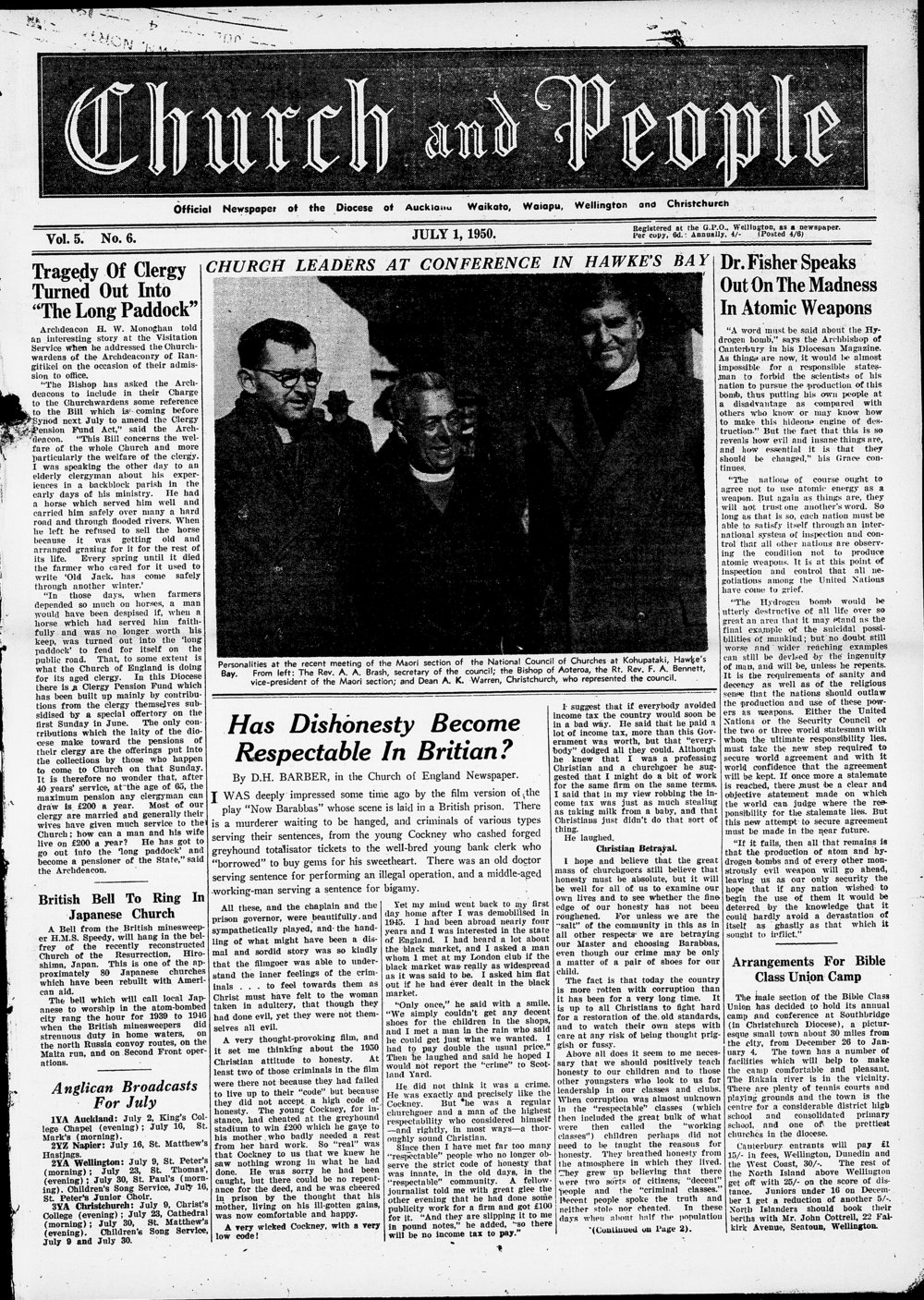 Church &amp; People: July 1950