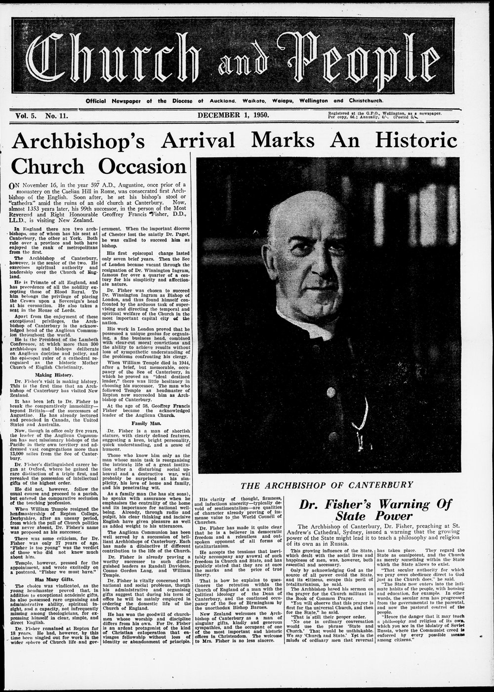 Church &amp; People: December 1950