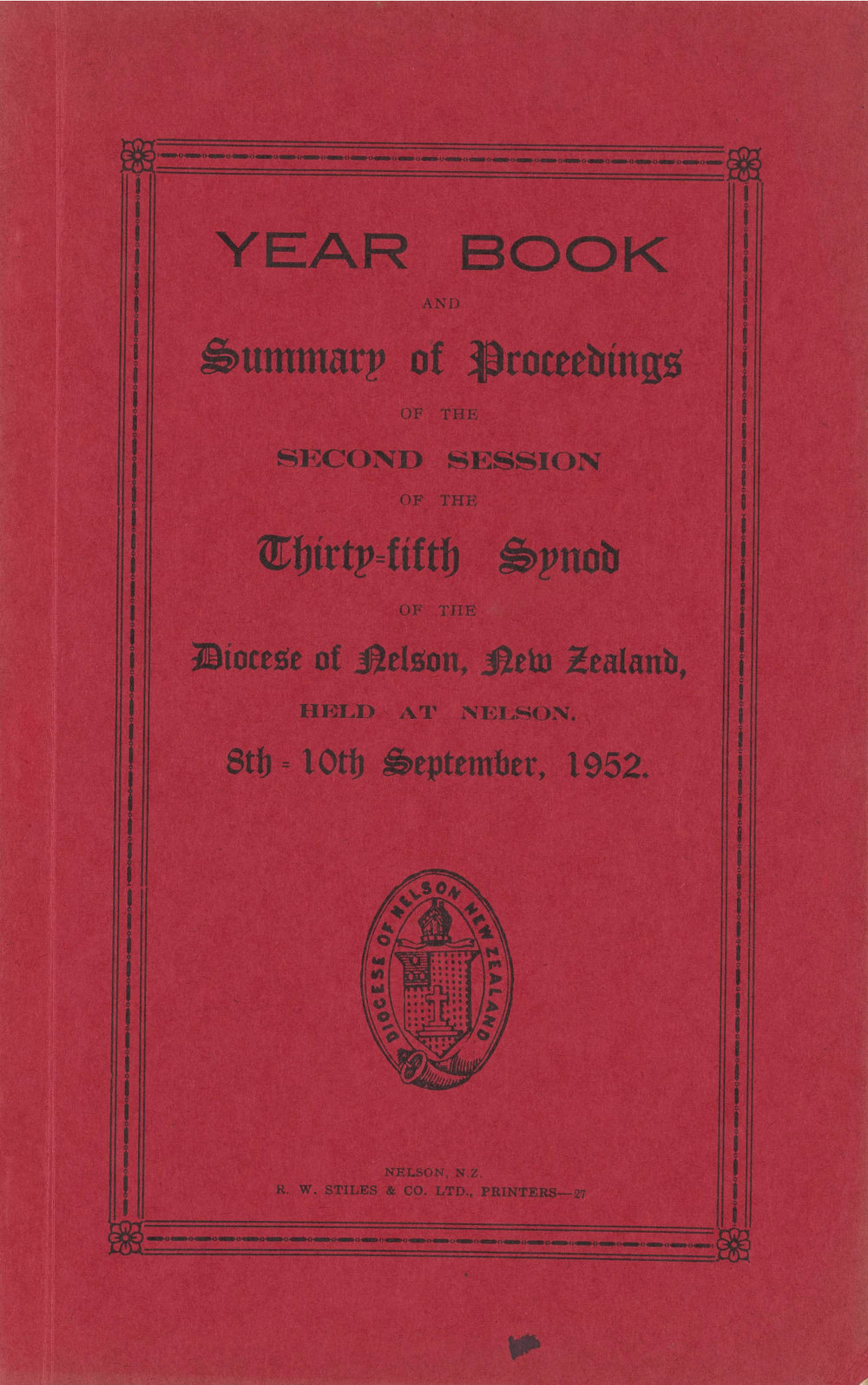 Diocese_Nelson_Synod_1952