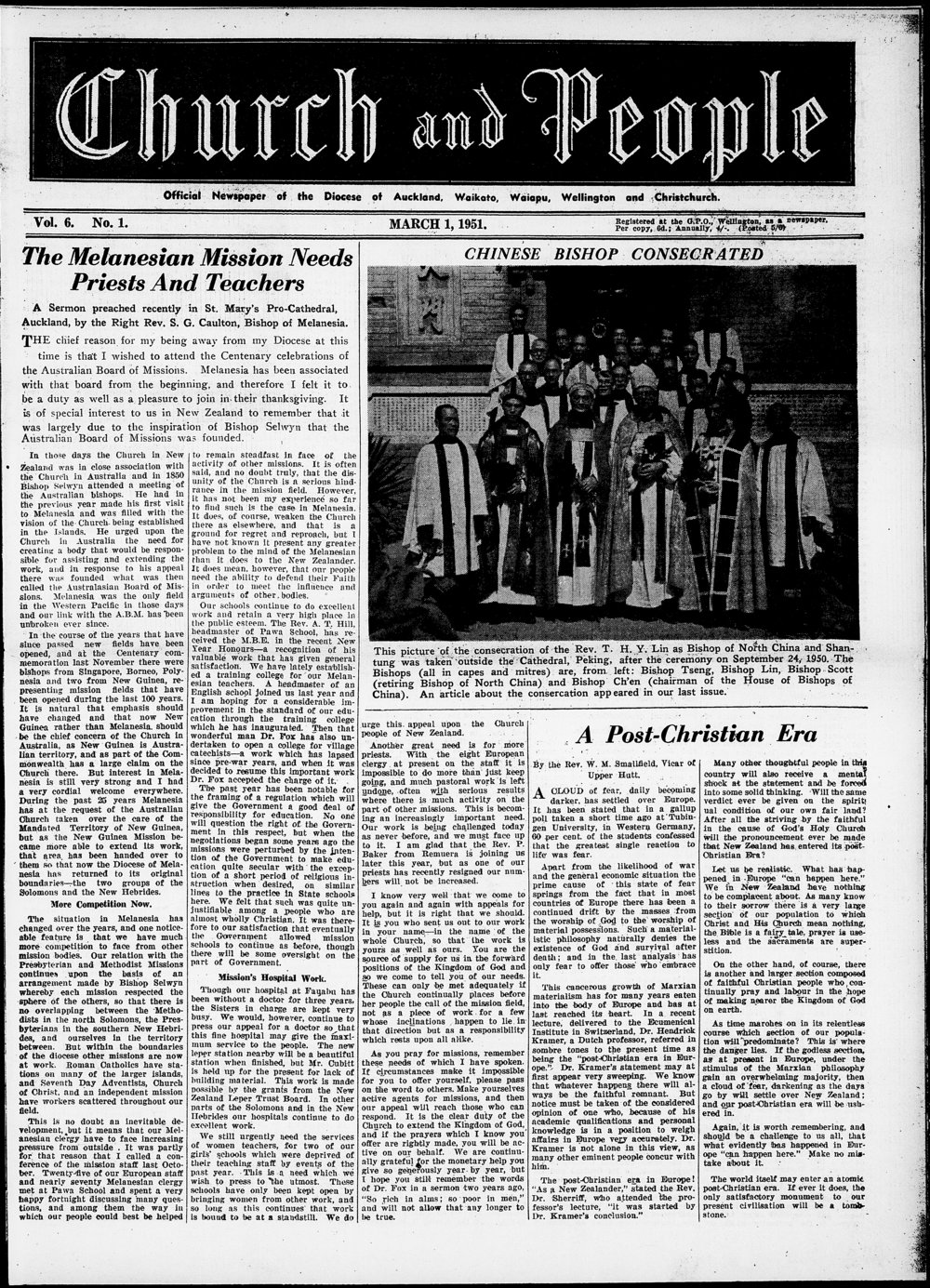 Church &amp; People: March 1951