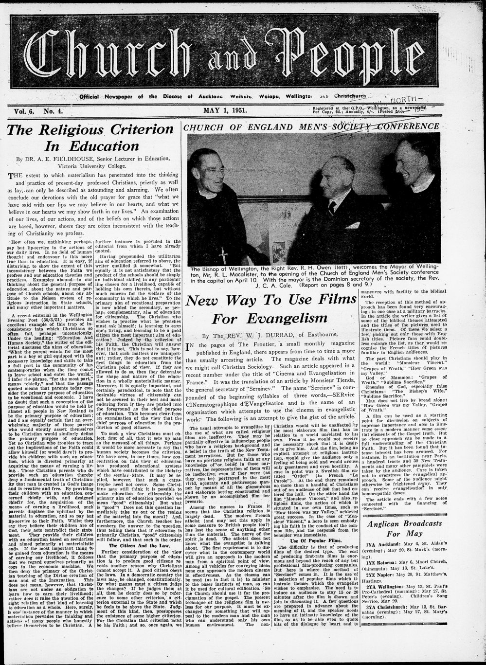 Church &amp; People: May 1951