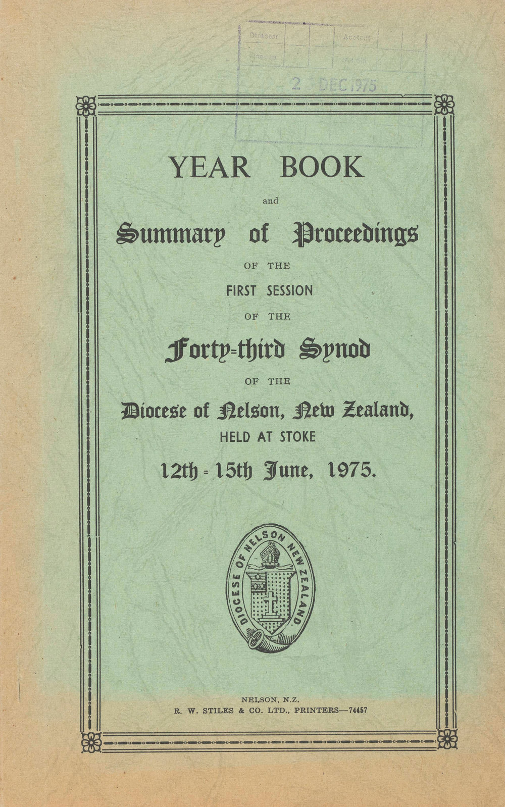 Diocese_Nelson_Synod_1975