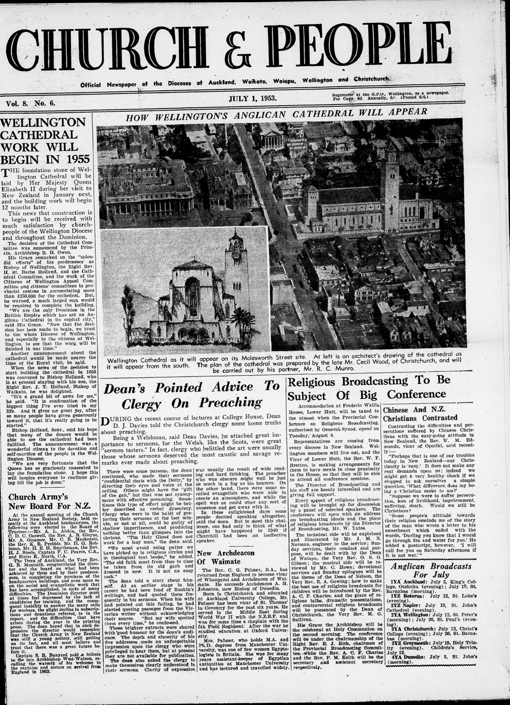 Church &amp; People: July 1953