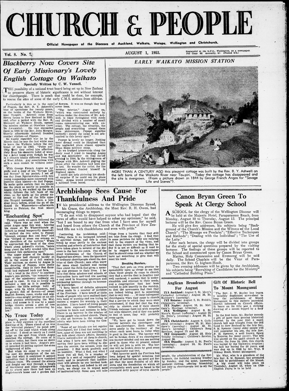 Church &amp; People: August 1953