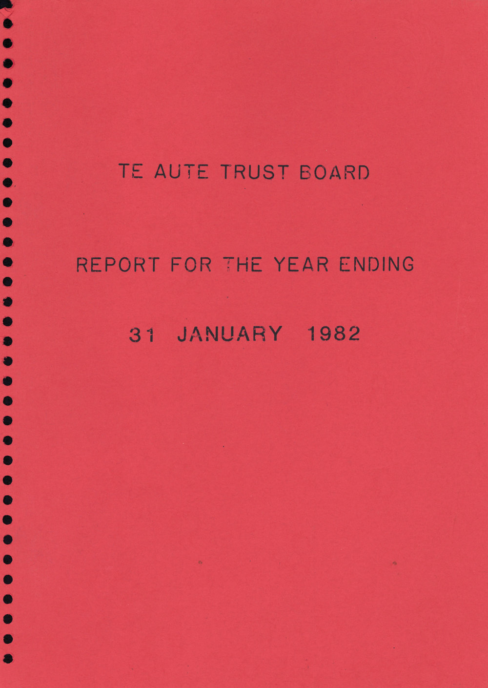 Te Aute Trust Board Annual Report 1982