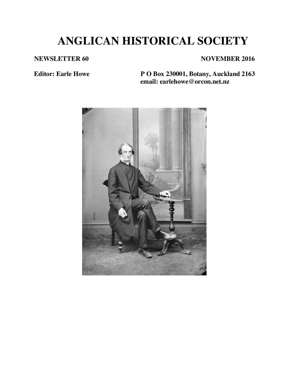 Anglican Historical Society November 2016