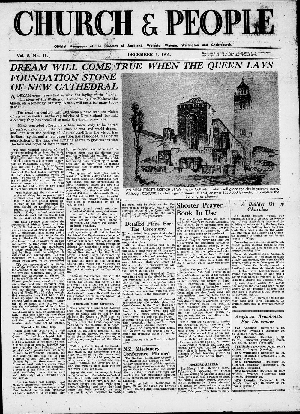 Church &amp; People: December 1953