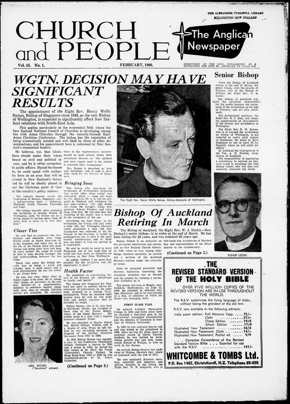 Church &amp; People: February 1960